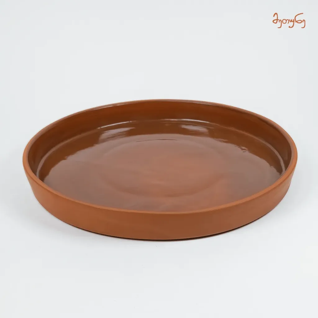 [2411] Clay Round Tray 27 cm