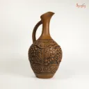 Clay Jug with Dark Decor